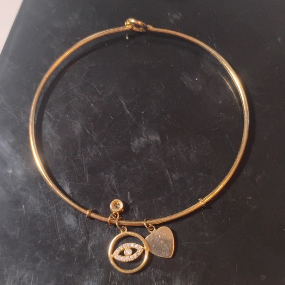 925 Stamped Everlasting Eye Charm Bracelet - Picture 6 of 7